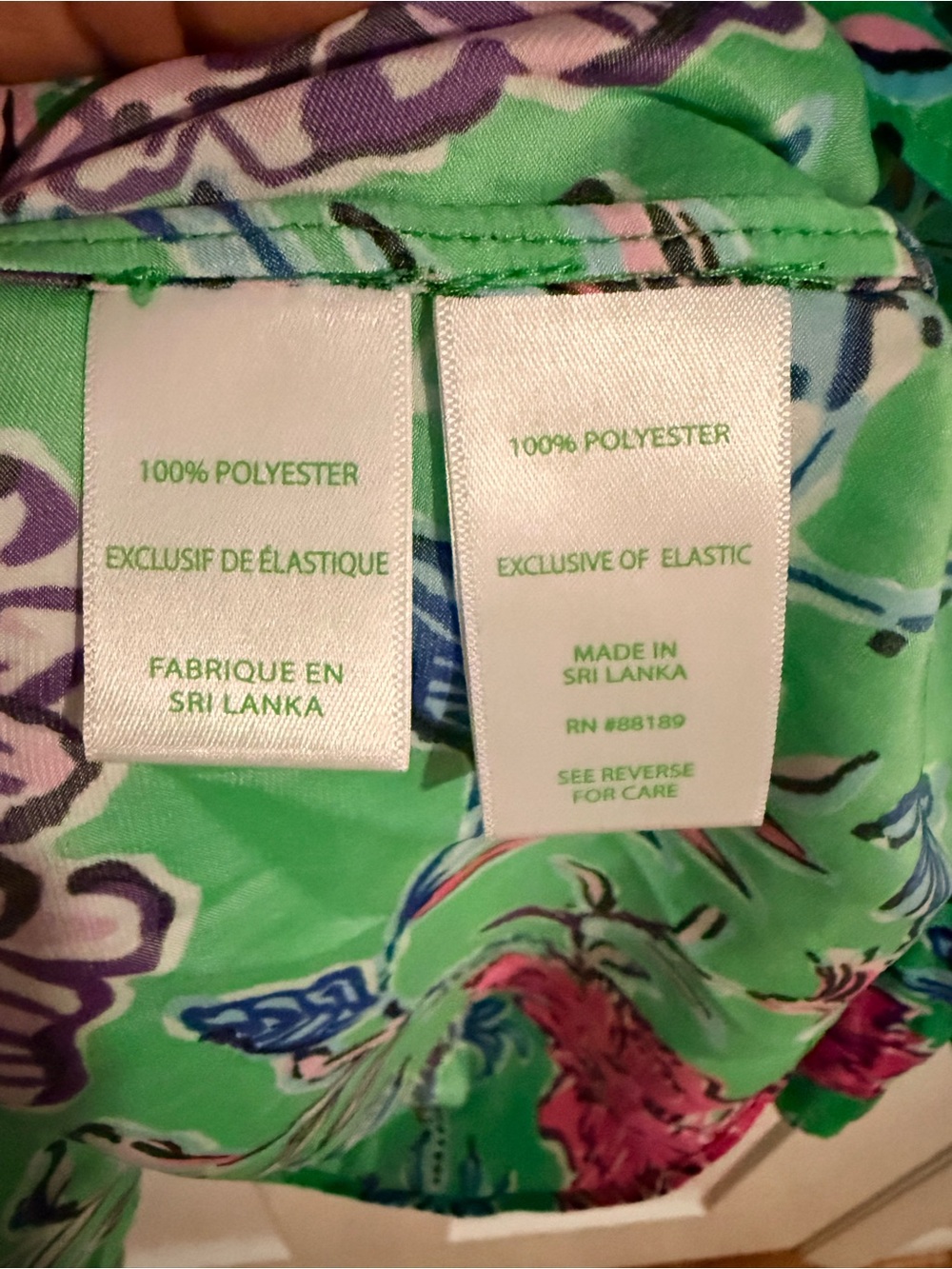 Lilly Pulitzer Green Off-Shoulder Floral Blouse - Picture 5 of 5